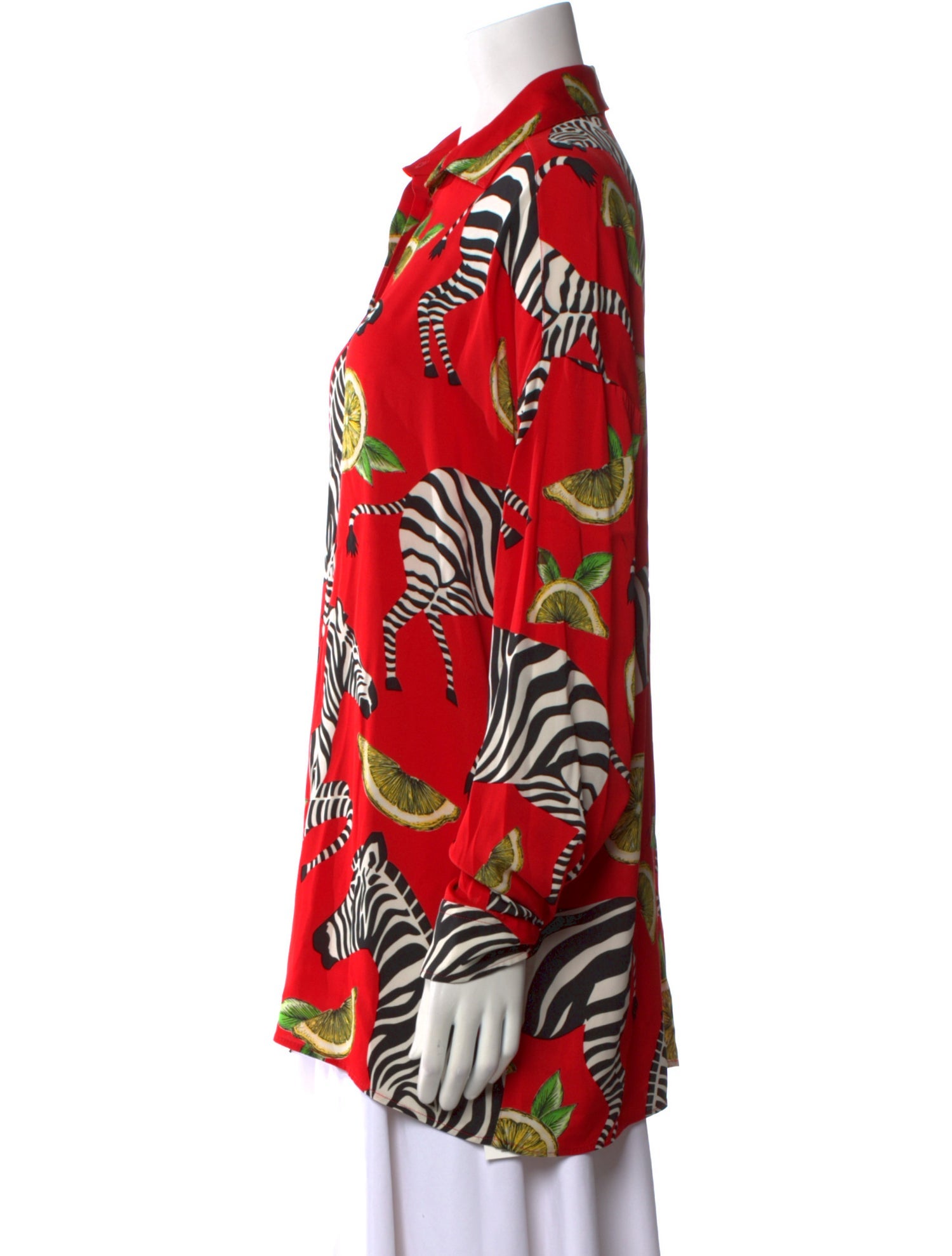 Dolce & Gabbana Silk Printed Button-Up Top