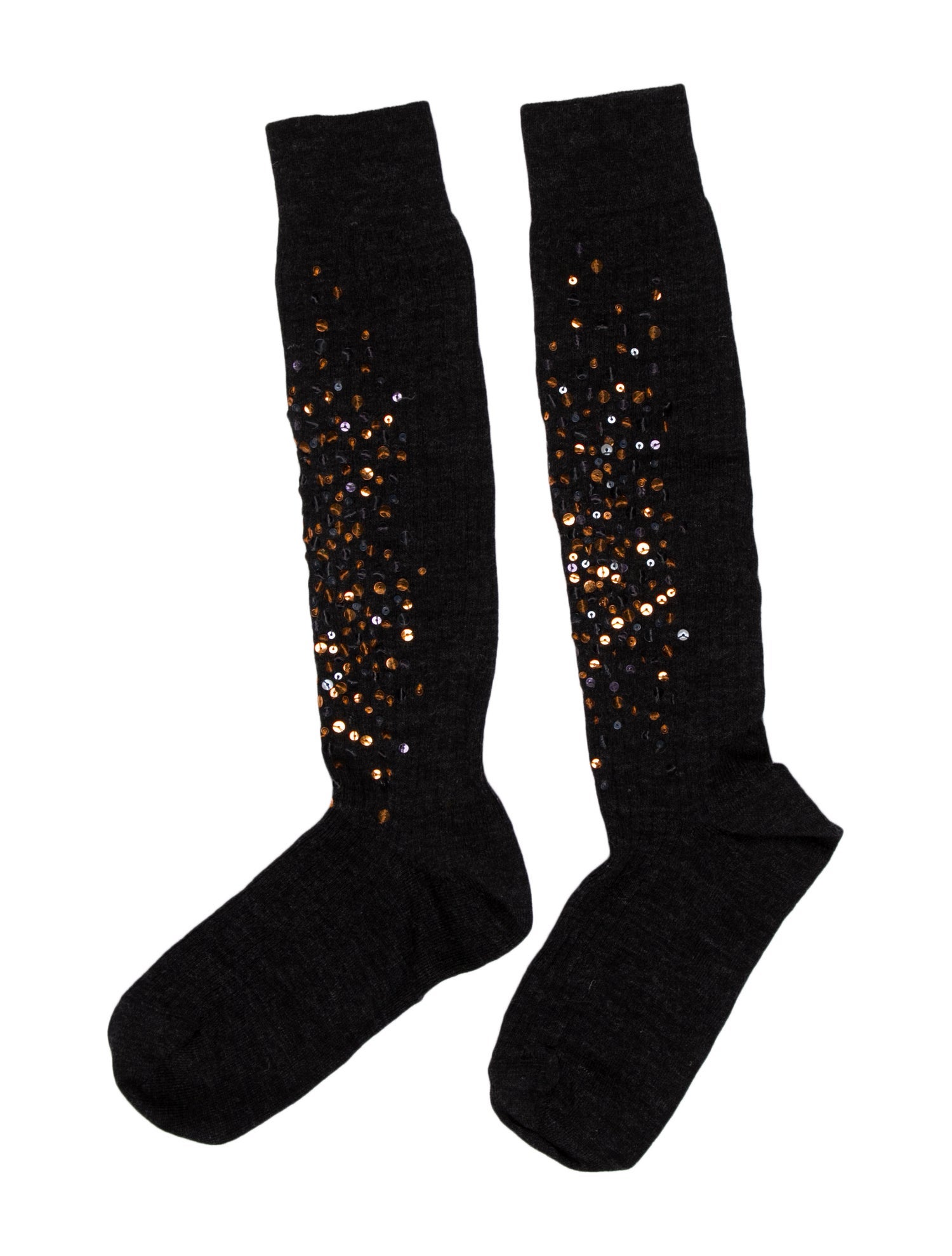 Dolce & Gabbana Sequin Knee-High Socks w/Tags