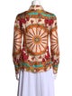 Dolce & Gabbana Silk Printed Button-Up Top