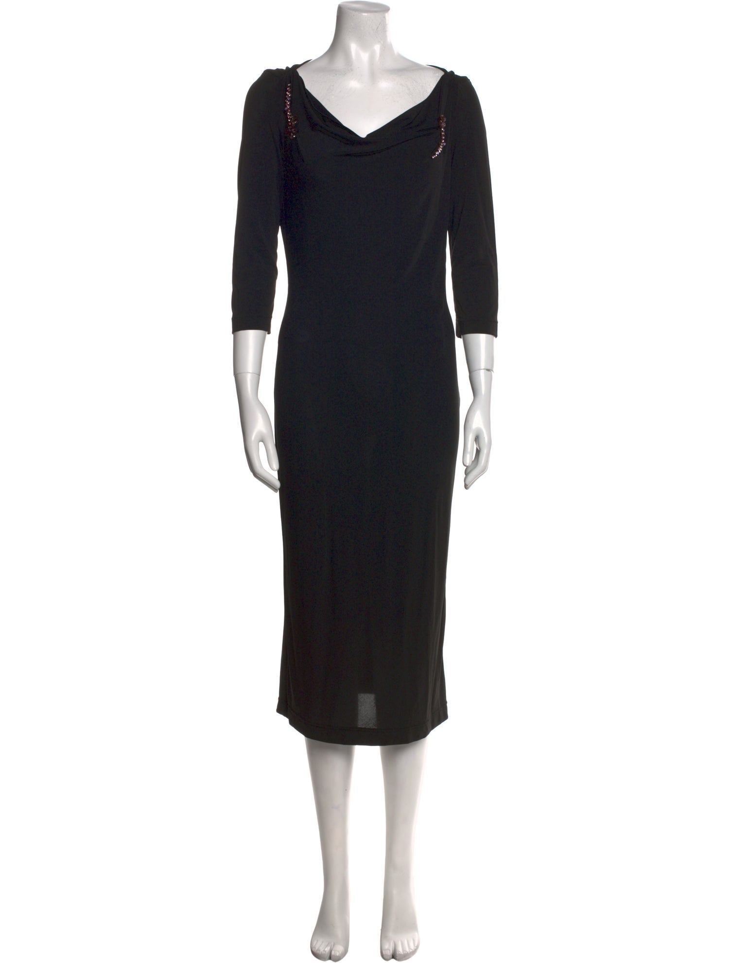 Dolce & Gabbana Cowl Neck Midi Length Dress