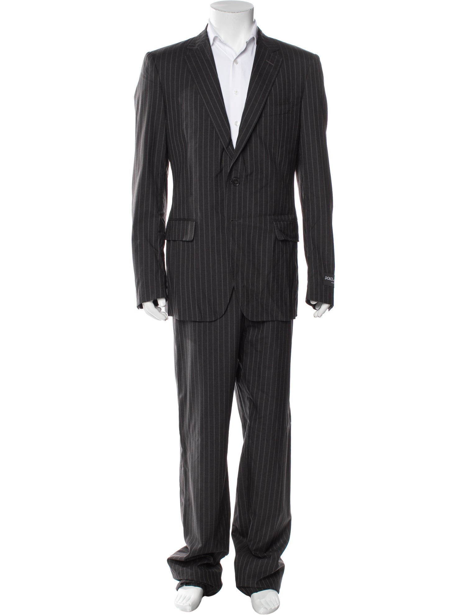 Dolce & Gabbana Virgin Wool Striped Two-Piece Suit w/ Tags