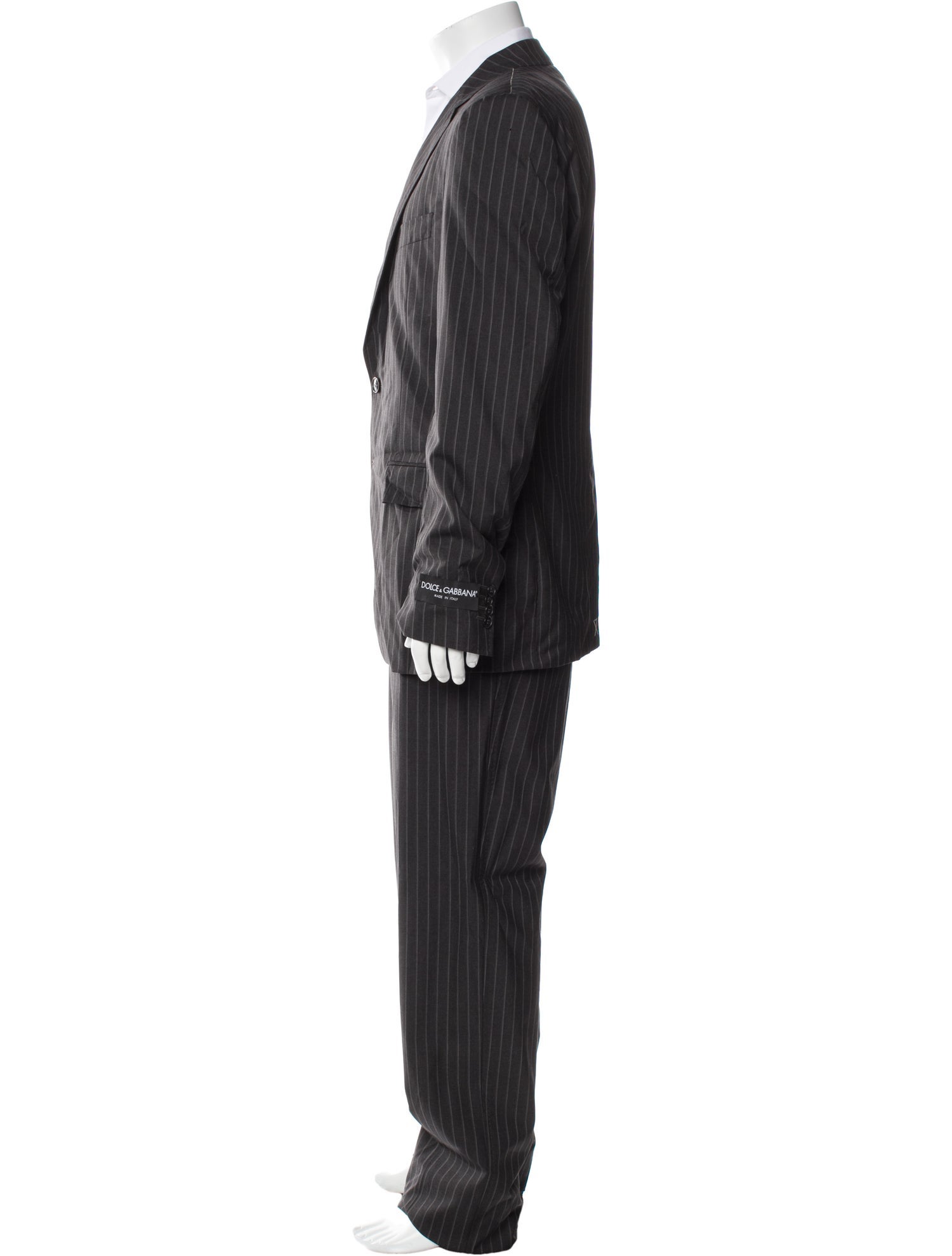 Dolce & Gabbana Virgin Wool Striped Two-Piece Suit w/ Tags