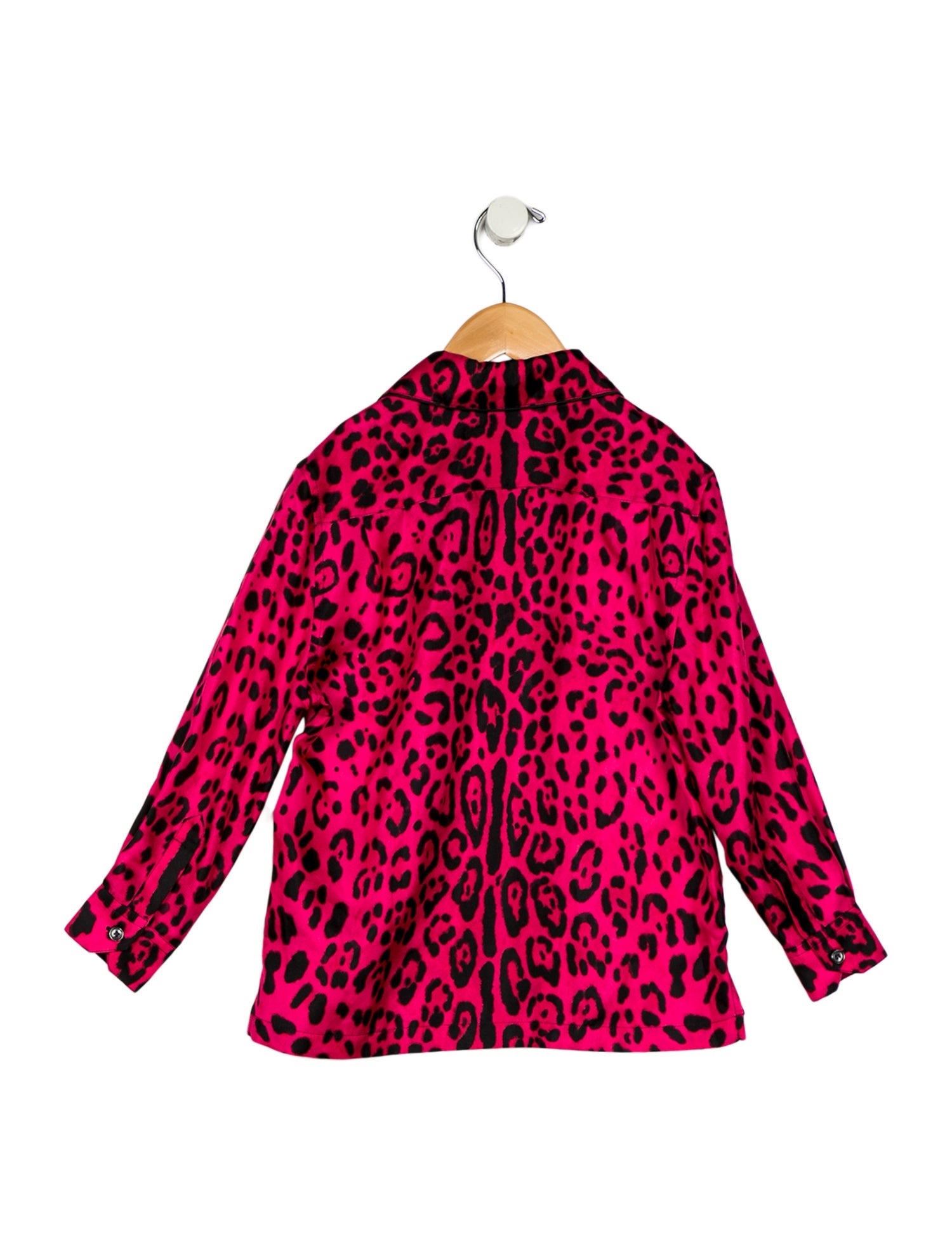 Dolce & Gabbana Toddler Girls' Cheetah Printed Silk Button-Up Top