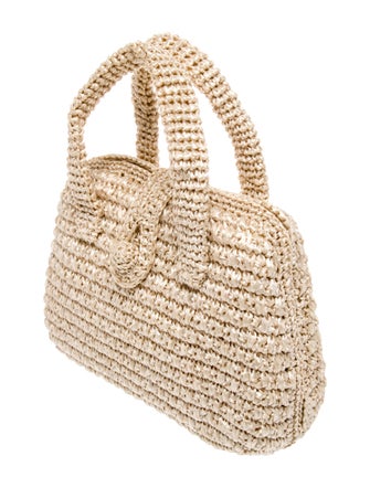 Dolce & Gabbana Raffia Top Handle Bag Small