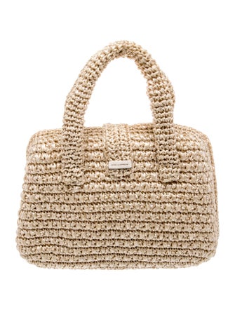 Dolce & Gabbana Raffia Top Handle Bag Small