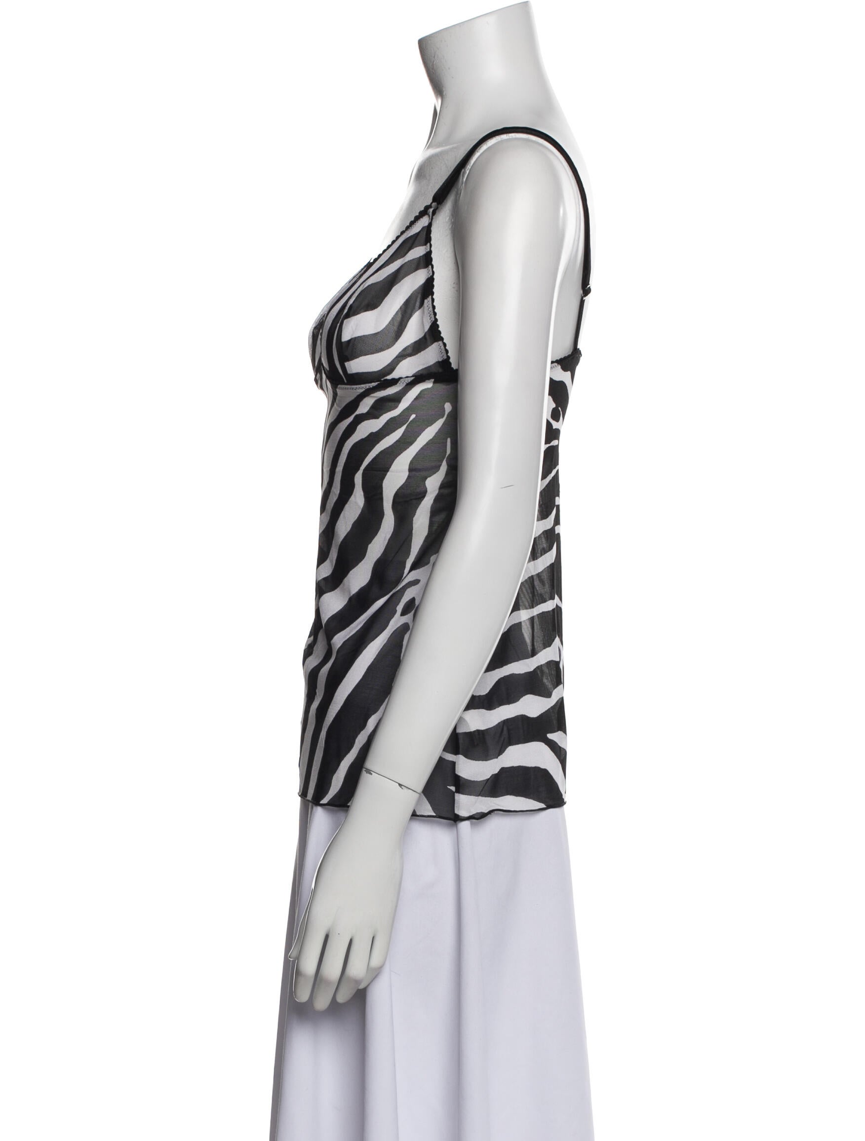 Dolce & Gabbana Striped V-Neck Top