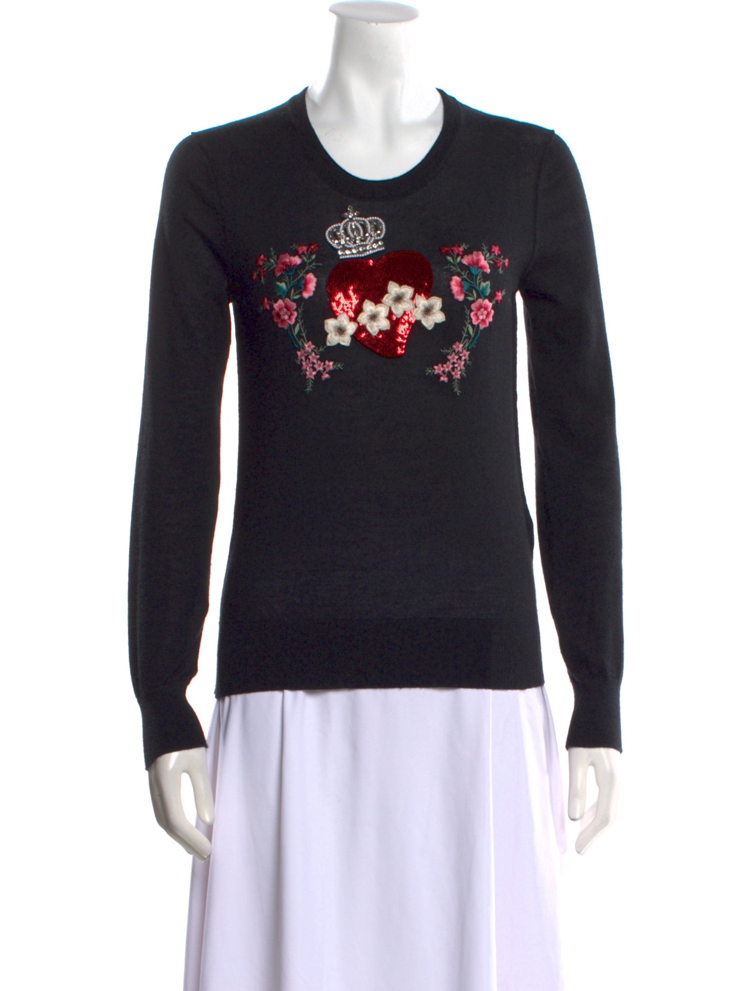 Dolce & Gabbana Cashmere Graphic Print Sweater