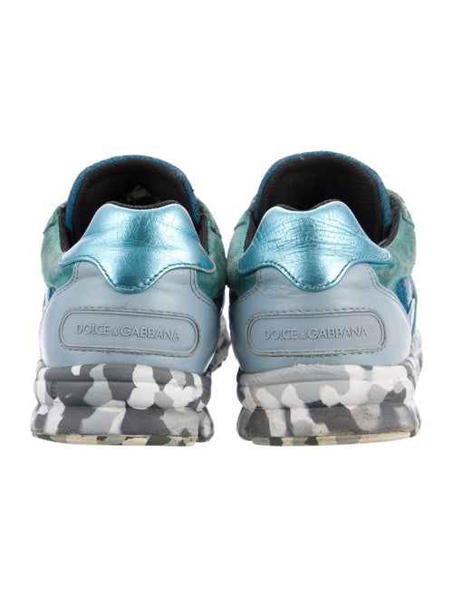 Dolce & Gabbana Suede Colorblock Pattern Sneakers