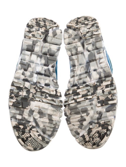 Dolce & Gabbana Suede Colorblock Pattern Sneakers