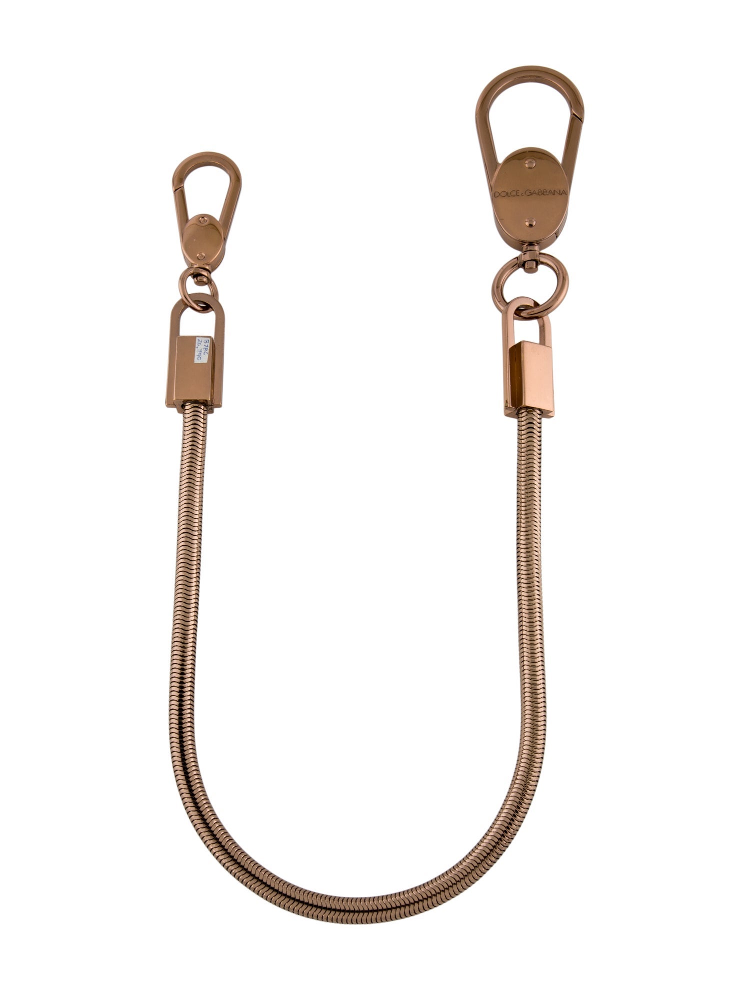 Dolce & Gabbana Mens Gold Engraved Leg Chain