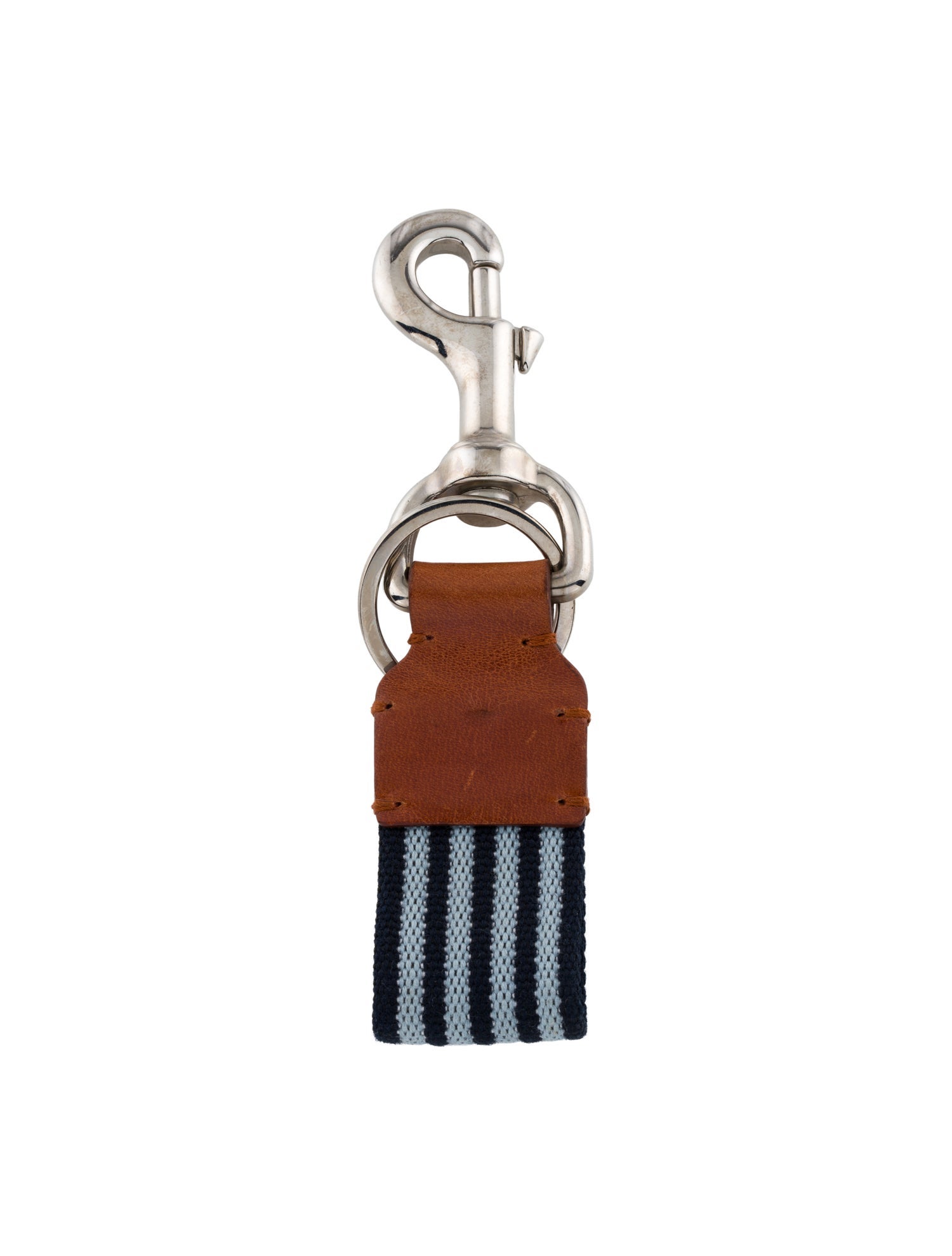 Dolce & Gabbana Men's Brown Leather Branded Keyring