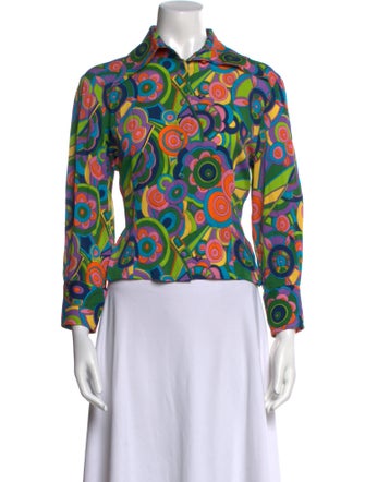 Dolce & Gabbana Silk Printed Button-Up Top