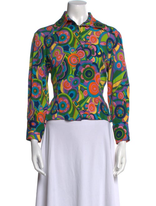 Dolce & Gabbana Silk Printed Button-Up Top