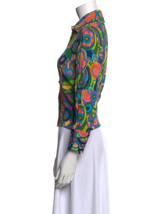 Dolce & Gabbana Silk Printed Button-Up Top