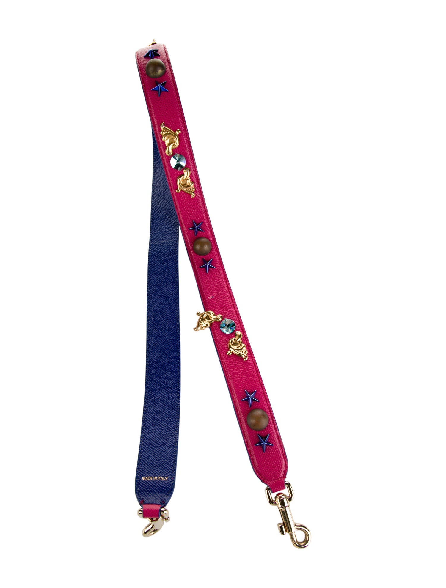 Dolce & Gabbana Leather Embellished Bag Strap