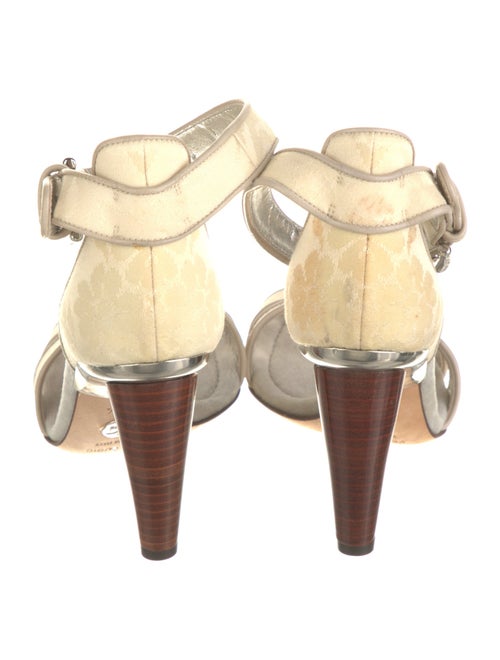 Dolce & Gabbana Leather Colorblock Pattern Sandals