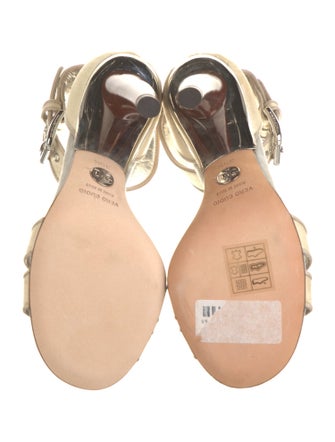 Dolce & Gabbana Leather Colorblock Pattern Sandals