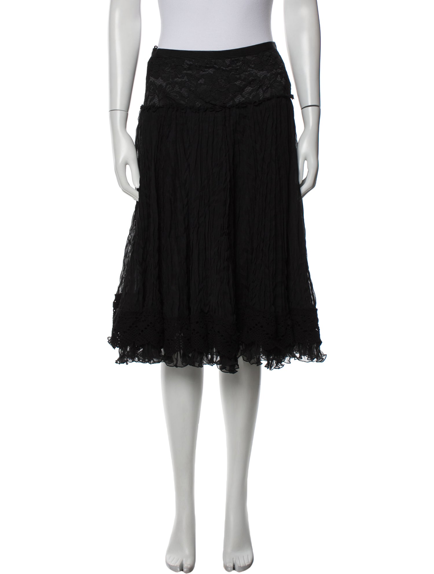 Dolce & Gabbana Ruffle Embellishment Knee-Length Skirt w/ Tags
