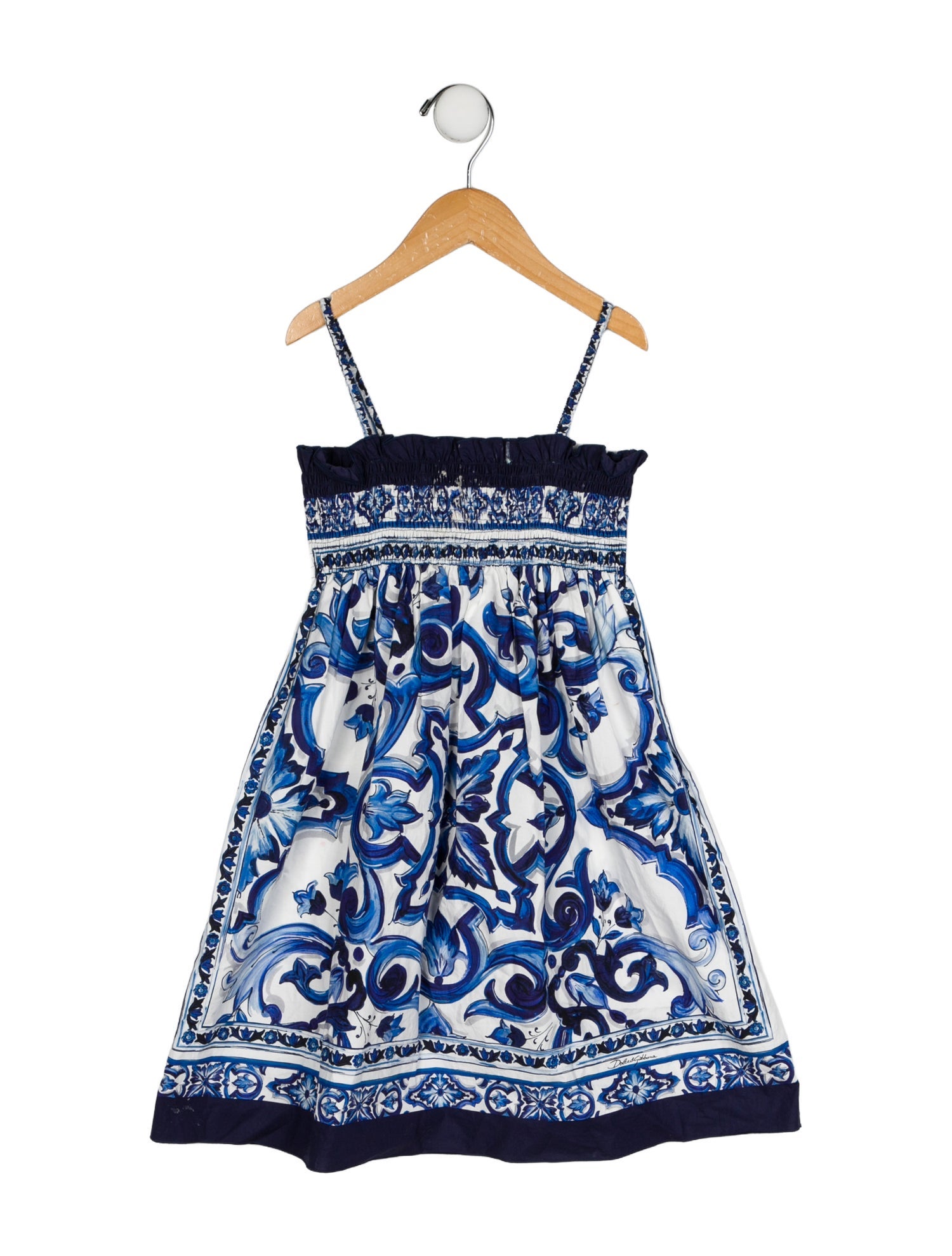 Dolce & Gabbana Girls Pattern Print Dress