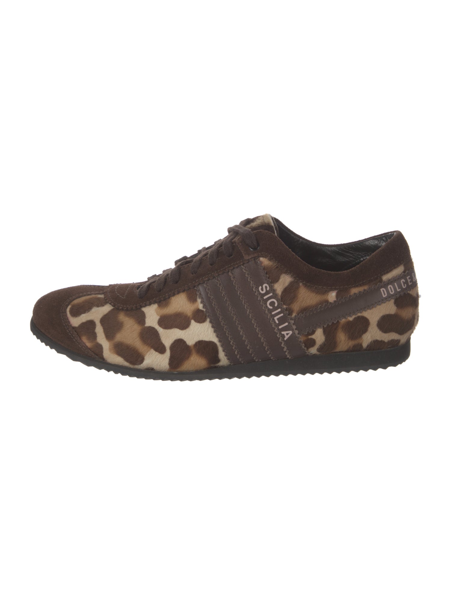Dolce & Gabbana Ponyhair Animal Print Sneakers