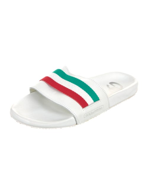 Dolce & Gabbana Leather Striped Slides