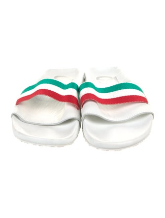 Dolce & Gabbana Leather Striped Slides