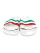 Dolce & Gabbana Leather Striped Slides