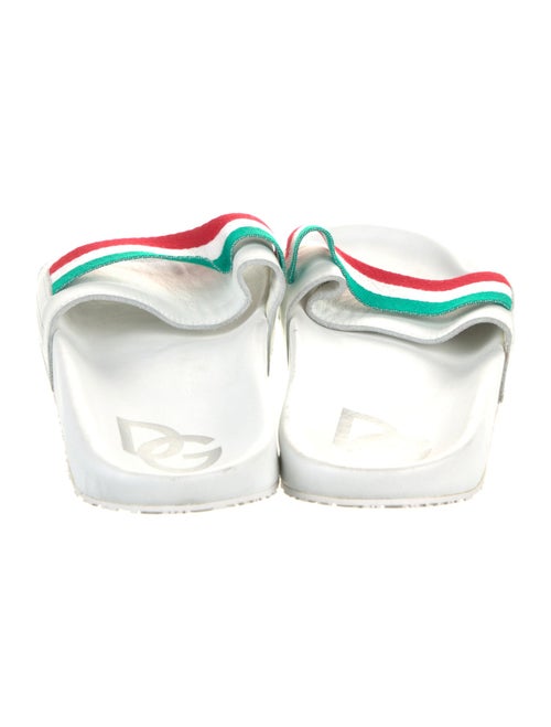 Dolce & Gabbana Leather Striped Slides