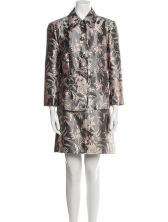 Dolce & Gabbana Floral Print Skirt Suit