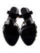 Dolce & Gabbana Satin Colorblock Pattern T-Strap Sandals