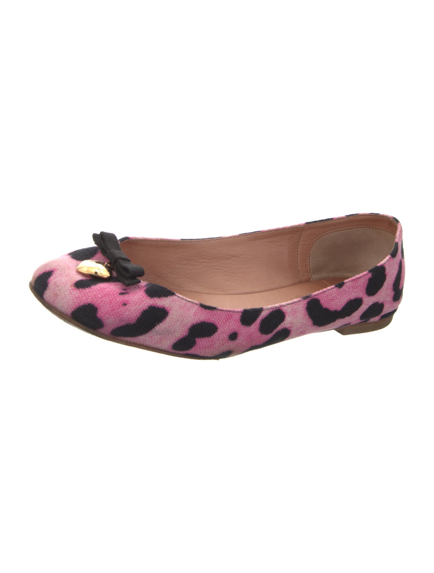 Dolce & Gabbana Canvas Animal Print Ballet Flats