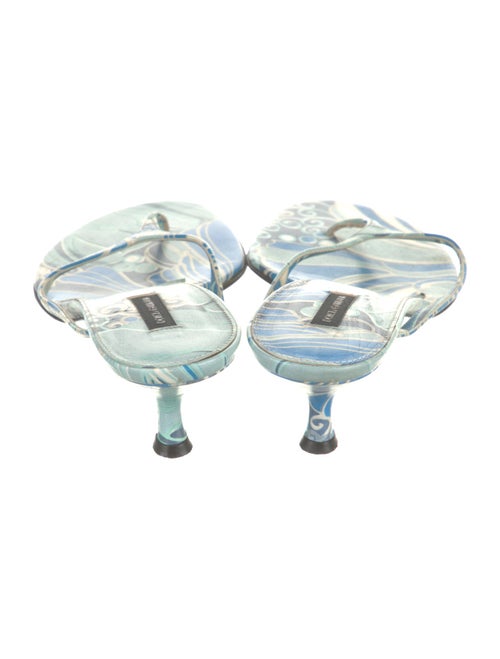 Dolce & Gabbana Leather Printed Flip Flops