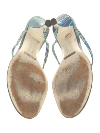 Dolce & Gabbana Leather Printed Flip Flops