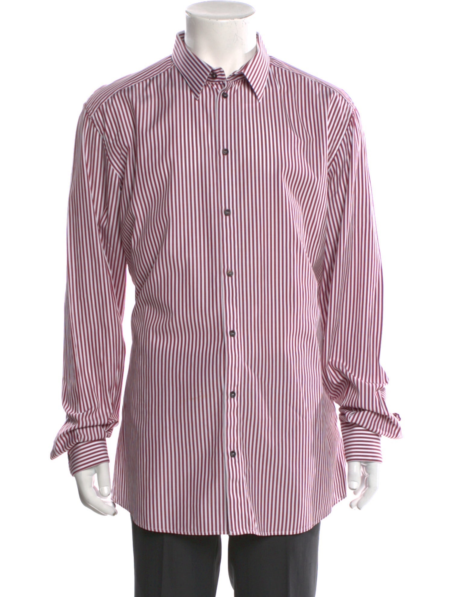 Dolce & Gabbana Striped Long Sleeve Dress Shirt