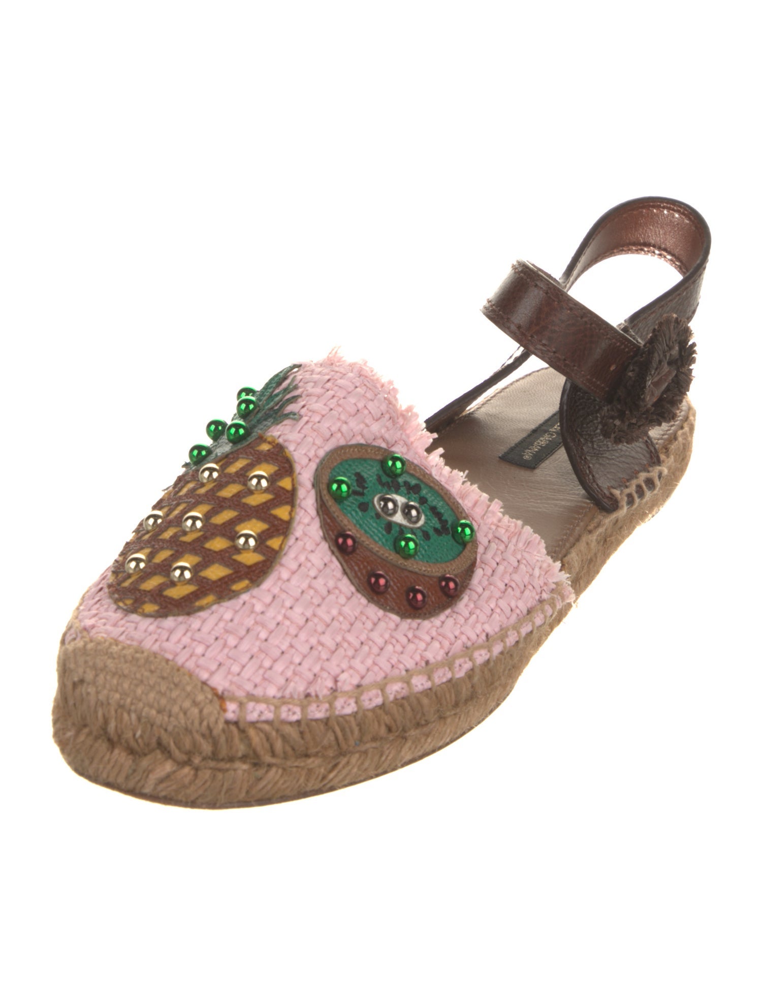 Dolce & Gabbana Straw Printed Espadrilles