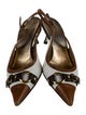 Dolce & Gabbana Leather Printed Slingback Flats