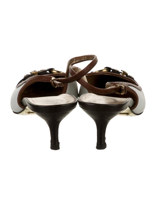 Dolce & Gabbana Leather Printed Slingback Flats