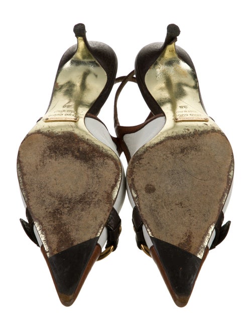 Dolce & Gabbana Leather Printed Slingback Flats