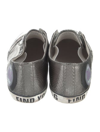 Dolce & Gabbana Leather Colorblock Pattern Sneakers