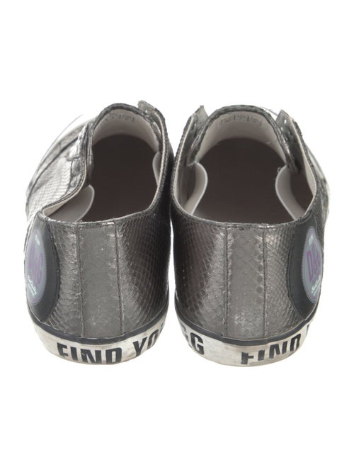 Dolce & Gabbana Leather Colorblock Pattern Sneakers