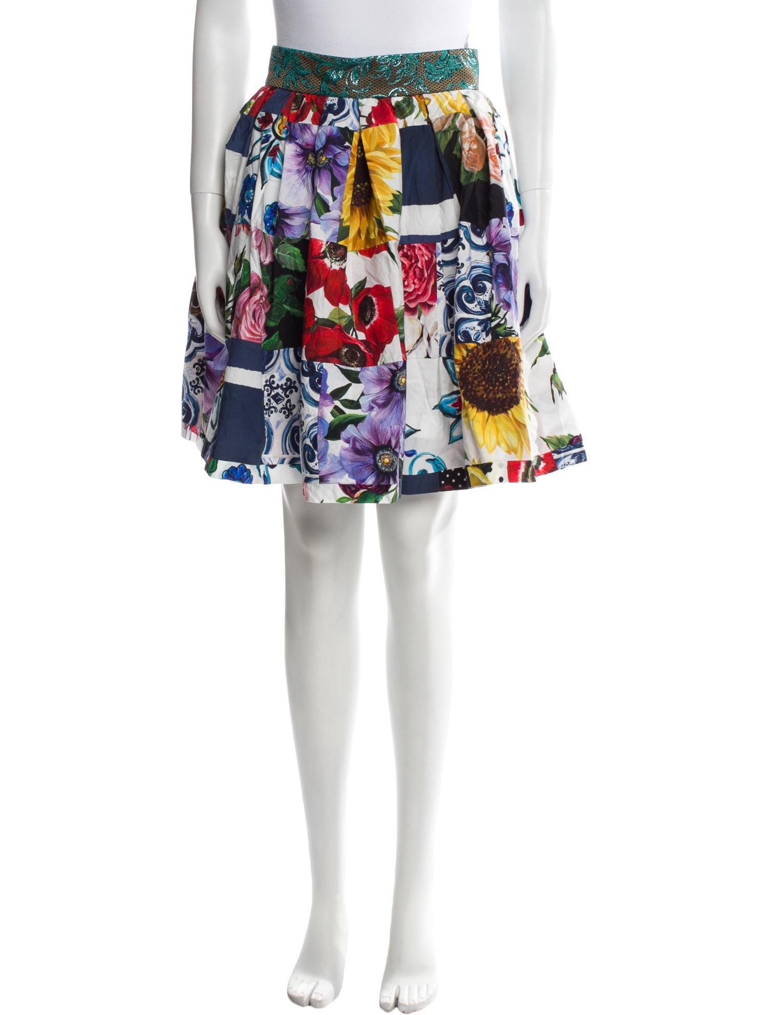 Dolce & Gabbana Floral Print Knee-Length Skirt