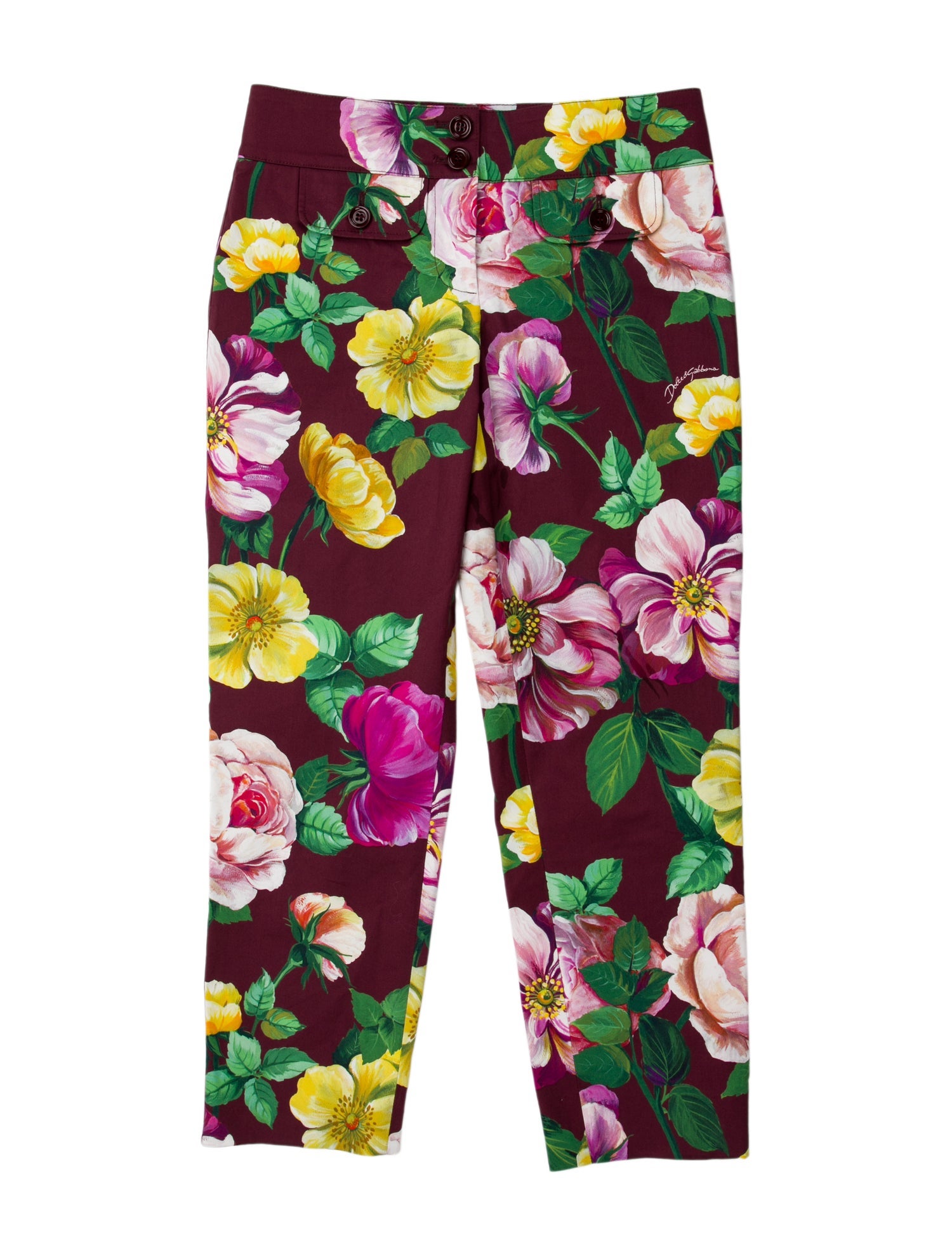 Dolce & Gabbana Printed Straight Leg Pants