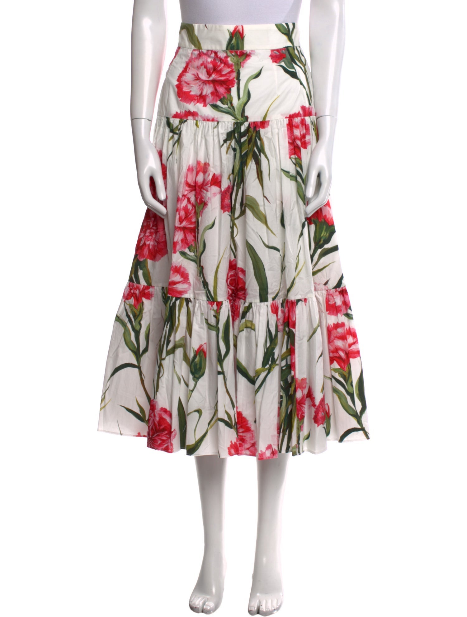 Dolce & Gabbana Floral Print Midi Length Skirt