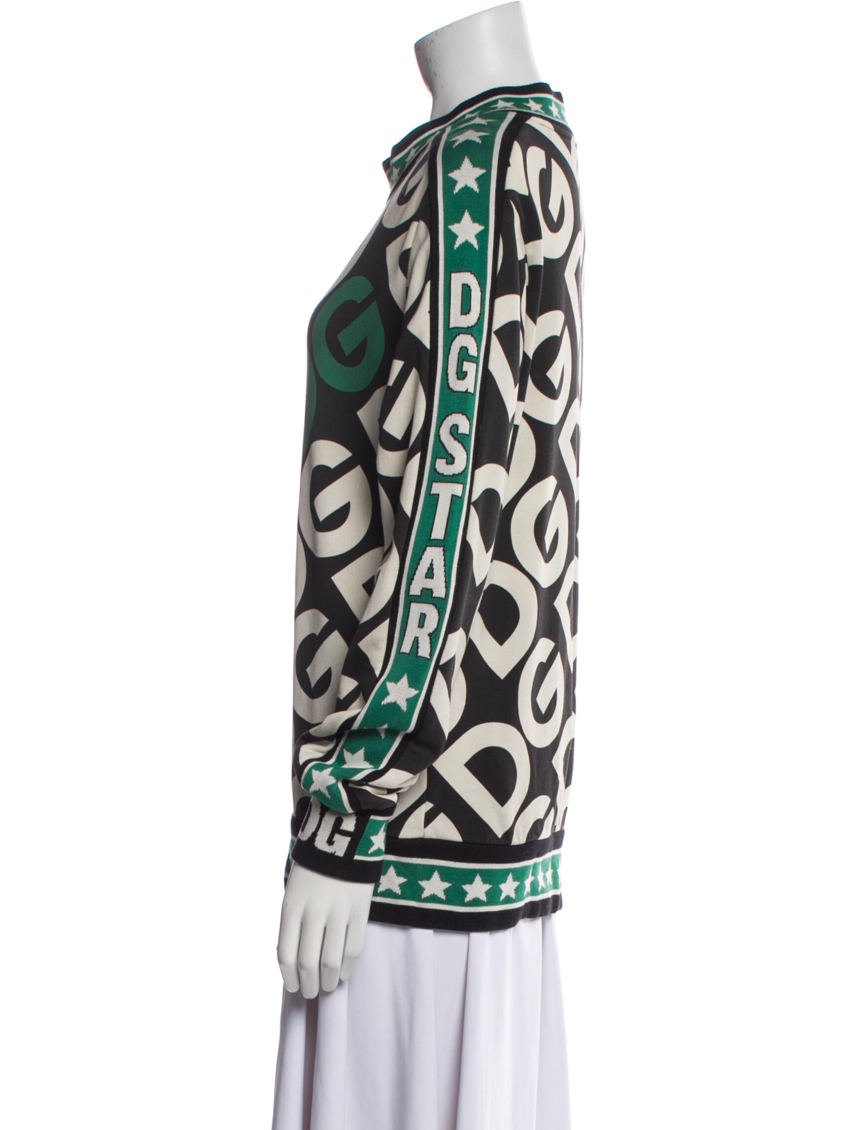 Dolce & Gabbana Printed Crew Neck Sweater