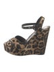 Dolce & Gabbana Raffia Animal Print Sandals