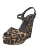 Dolce & Gabbana Raffia Animal Print Sandals