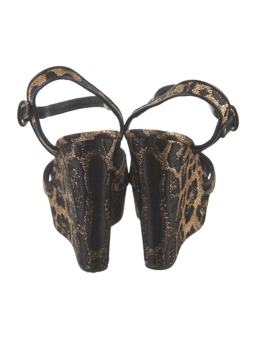 Dolce & Gabbana Raffia Animal Print Sandals