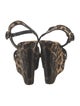 Dolce & Gabbana Raffia Animal Print Sandals