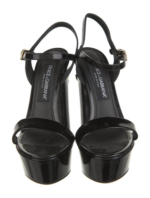 Dolce & Gabbana Patent Leather Slingback Sandals