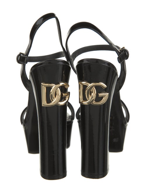 Dolce & Gabbana Patent Leather Slingback Sandals